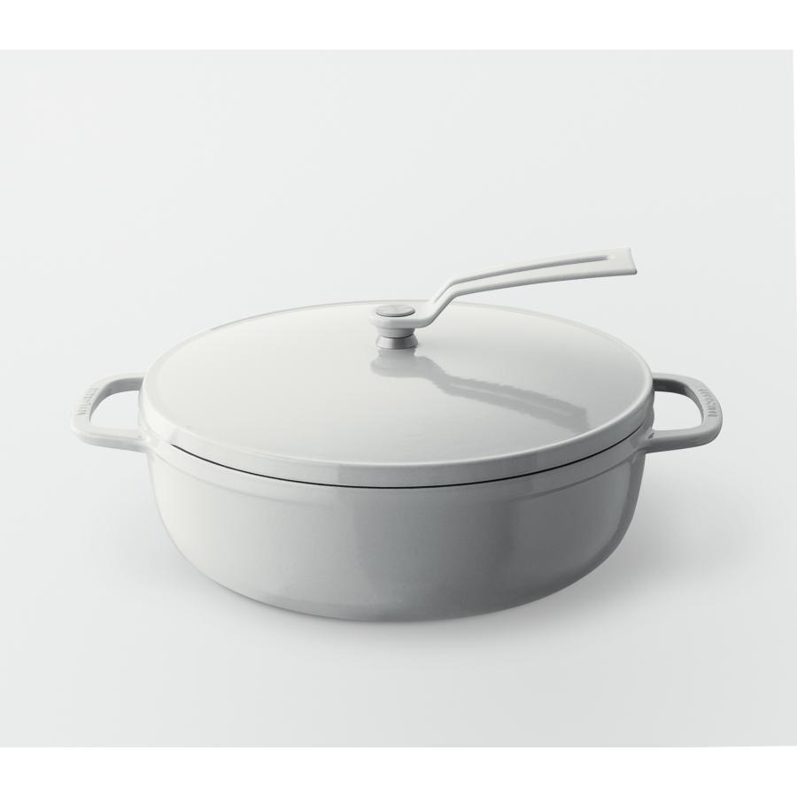 Vermicular Oven Pot 2 Shallow 26cm Sea Salt White