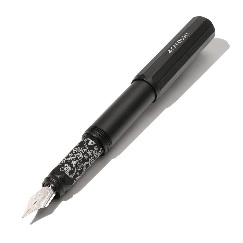 [Selectable nib width] Ferris Wheel Press Fountain Pen BEARRINGTON BLACK Aluminum Carousel Limited Ferris