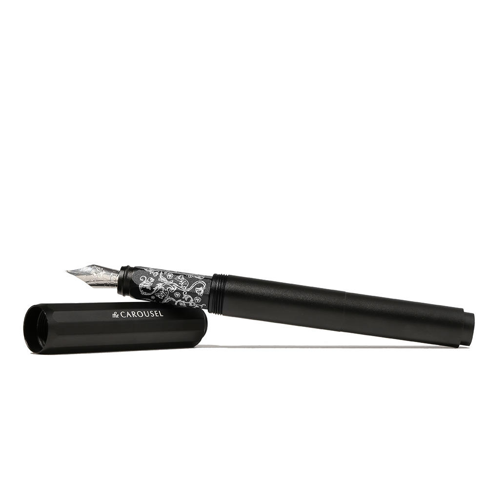 [Selectable nib width] Ferris Wheel Press Fountain Pen BEARRINGTON BLACK Aluminum Carousel Limited Ferris