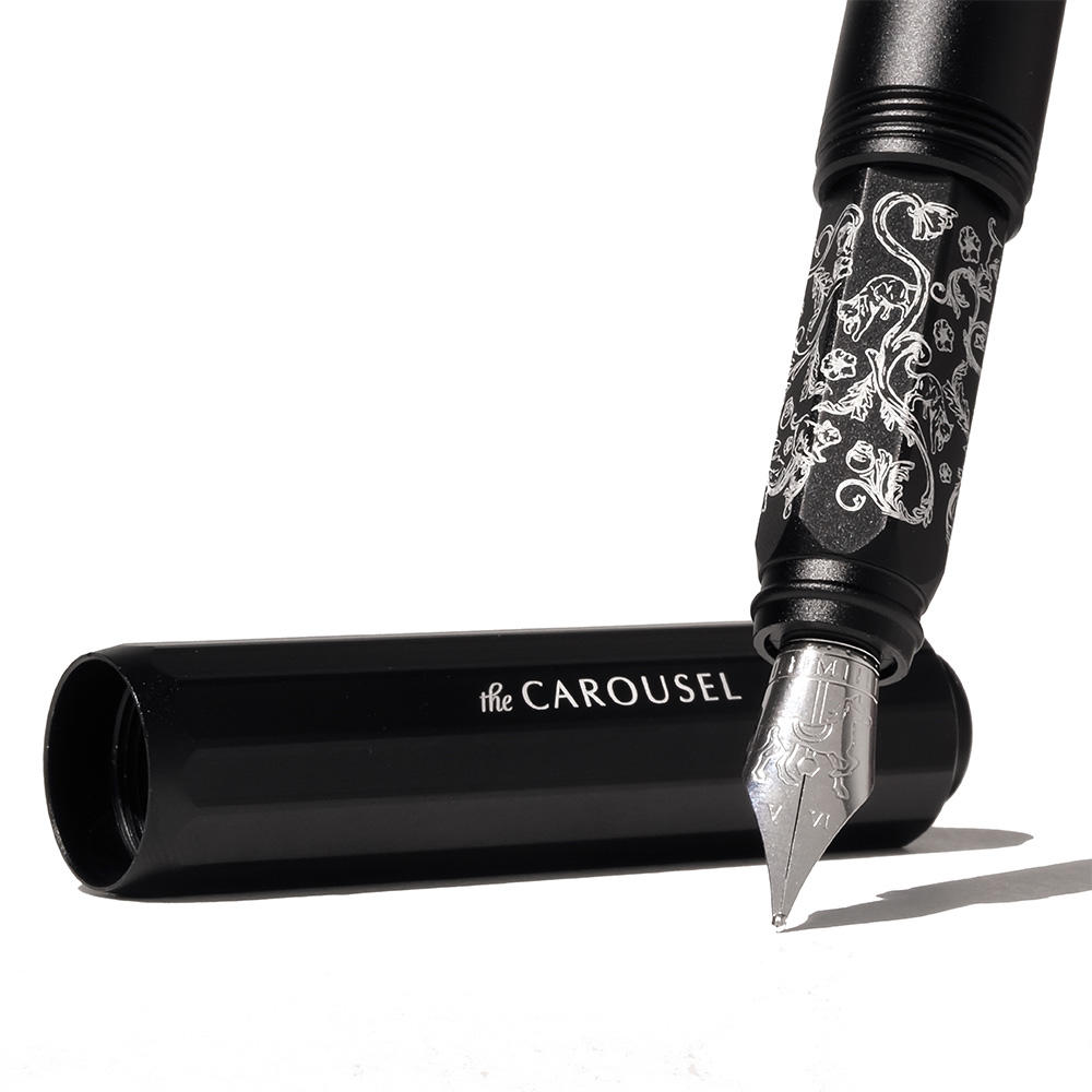 [Selectable nib width] Ferris Wheel Press Fountain Pen BEARRINGTON BLACK Aluminum Carousel Limited Ferris