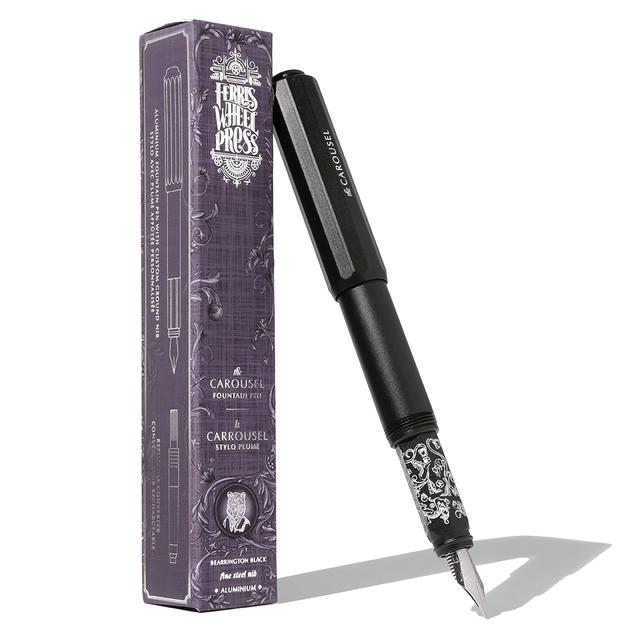 [Selectable nib width] Ferris Wheel Press Fountain Pen BEARRINGTON BLACK Aluminum Carousel Limited Ferris