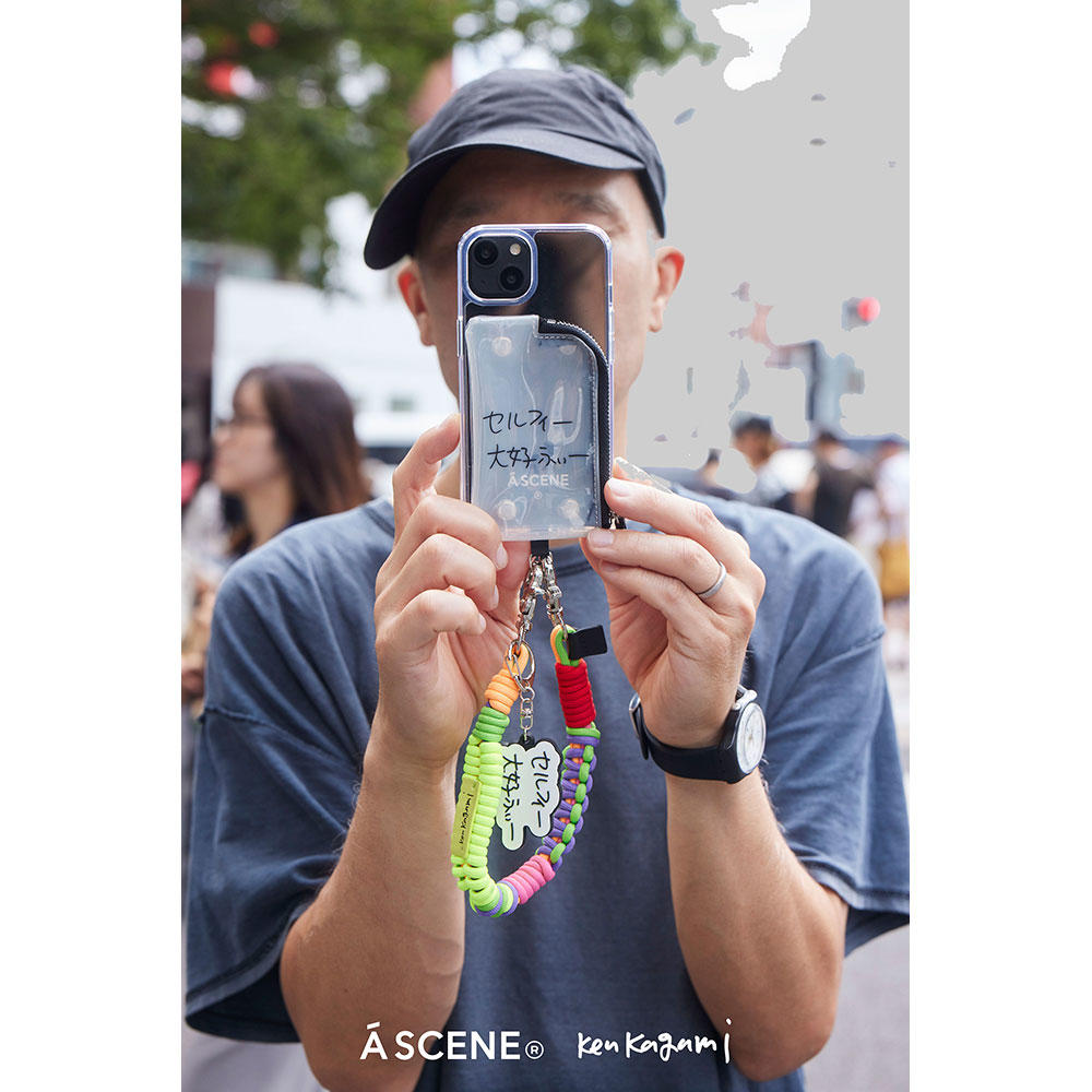 [KenKagami × A SCENE] [iPhone14] B&C PVC clear case ＜Hello＞ *Choose from 3 types*