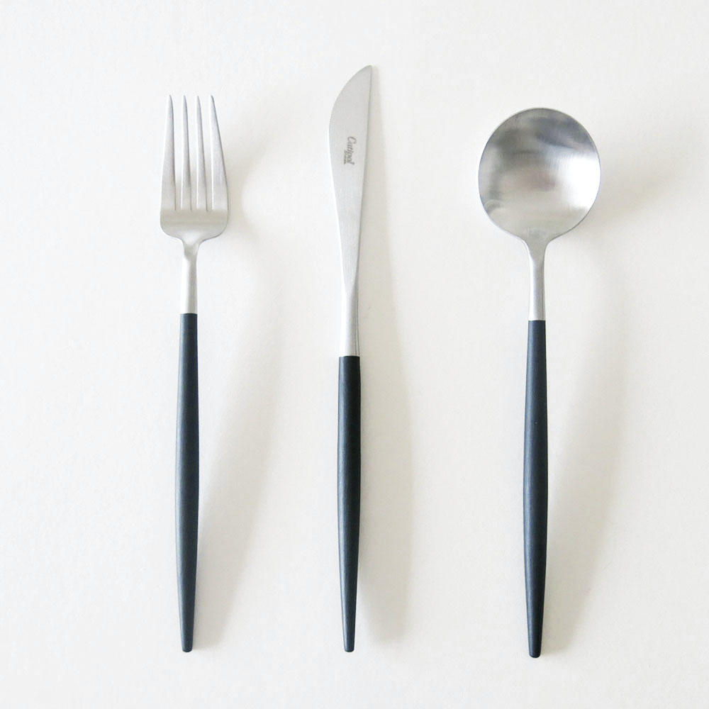 [Cutipol] GOA/Dinner knife/Black×Silver