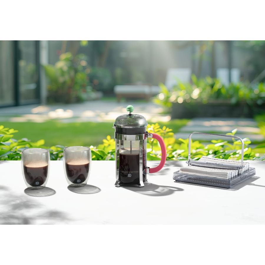 BODUM CHAMBORD French Press Coffee Maker, Green x Pink x Grey