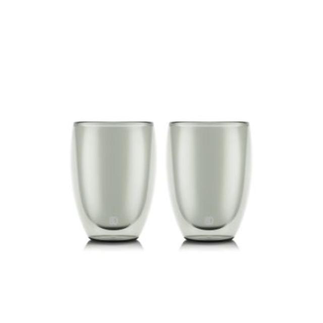 BODUM PAVINA double wall glass (set of 2) grey