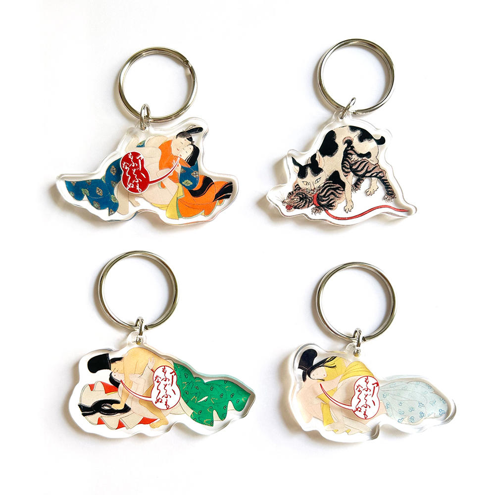 [Goods: Shunga] Keychain B Flowers and Birds Yojo Azuma Genji