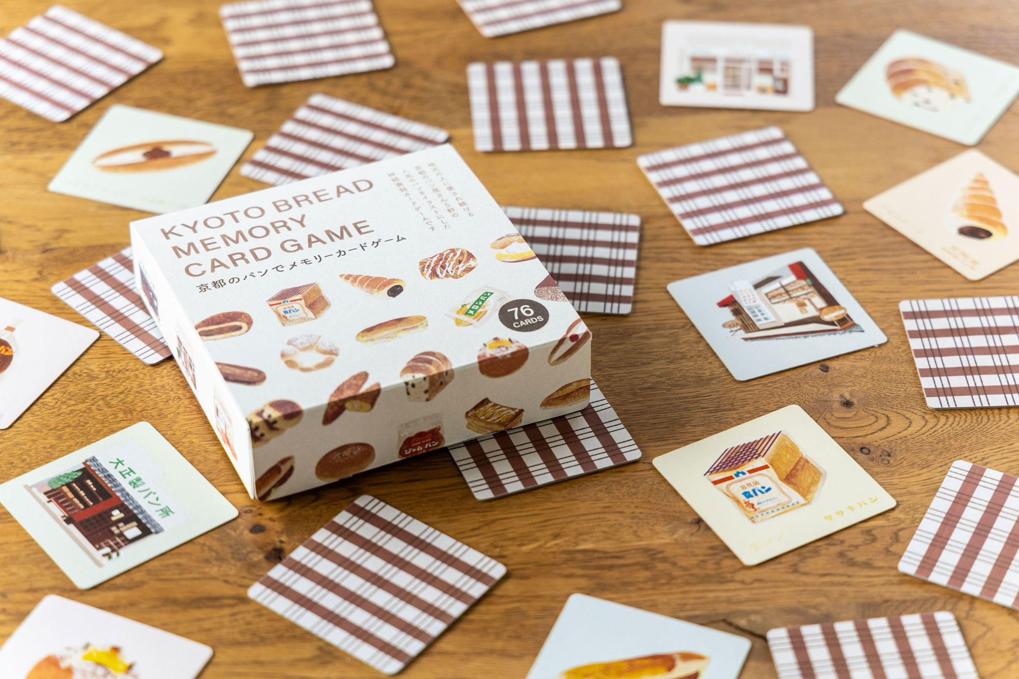 Memory card game with Kyoto bread