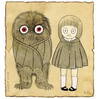 [New print (giclée): Ayako Ishiguro] With Mothman *Scheduled to be shipped from late December 2024 to mid-January 2025