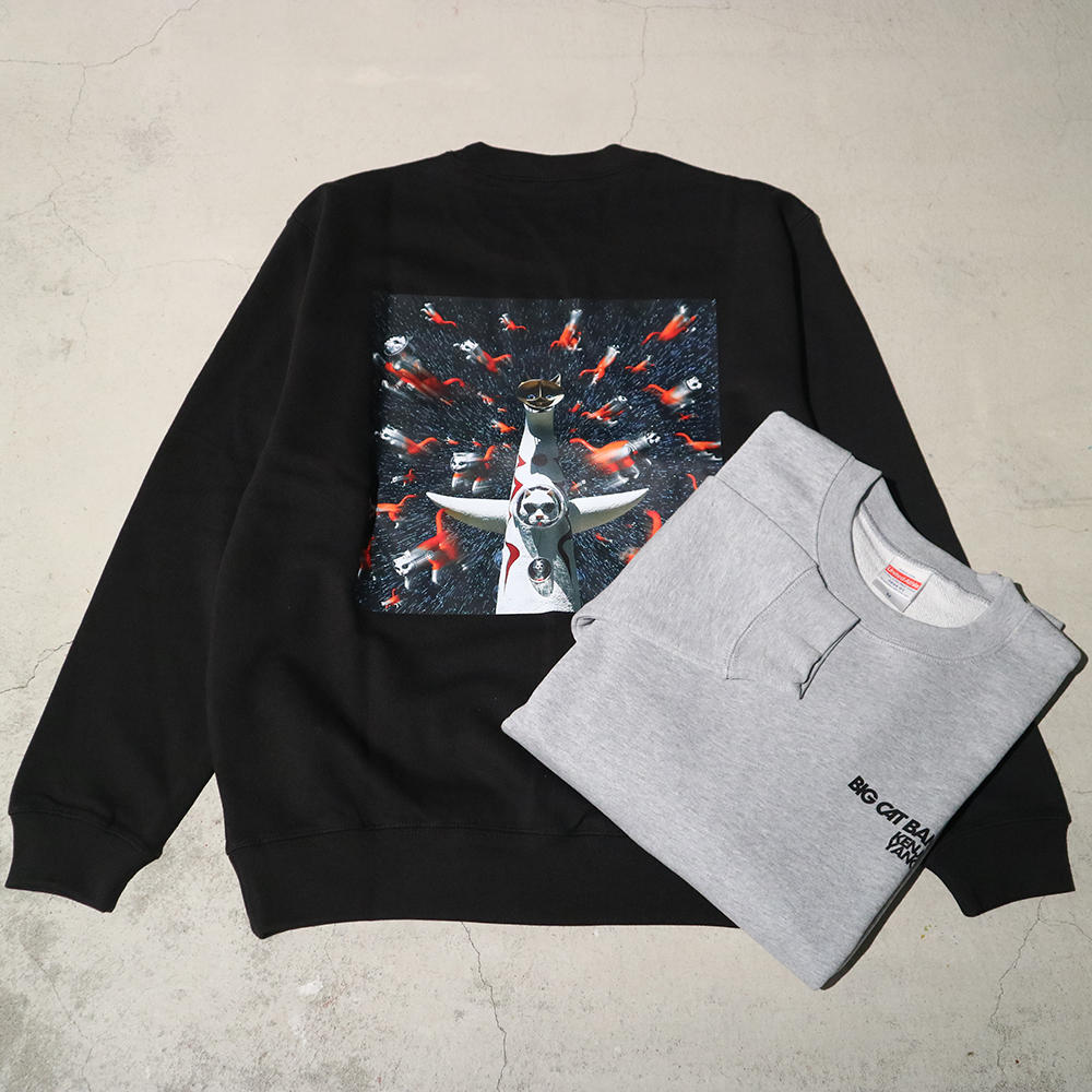 [Yanobe Kenji, 3 sizes] BIG CAT BANG Sweatshirt/Gray