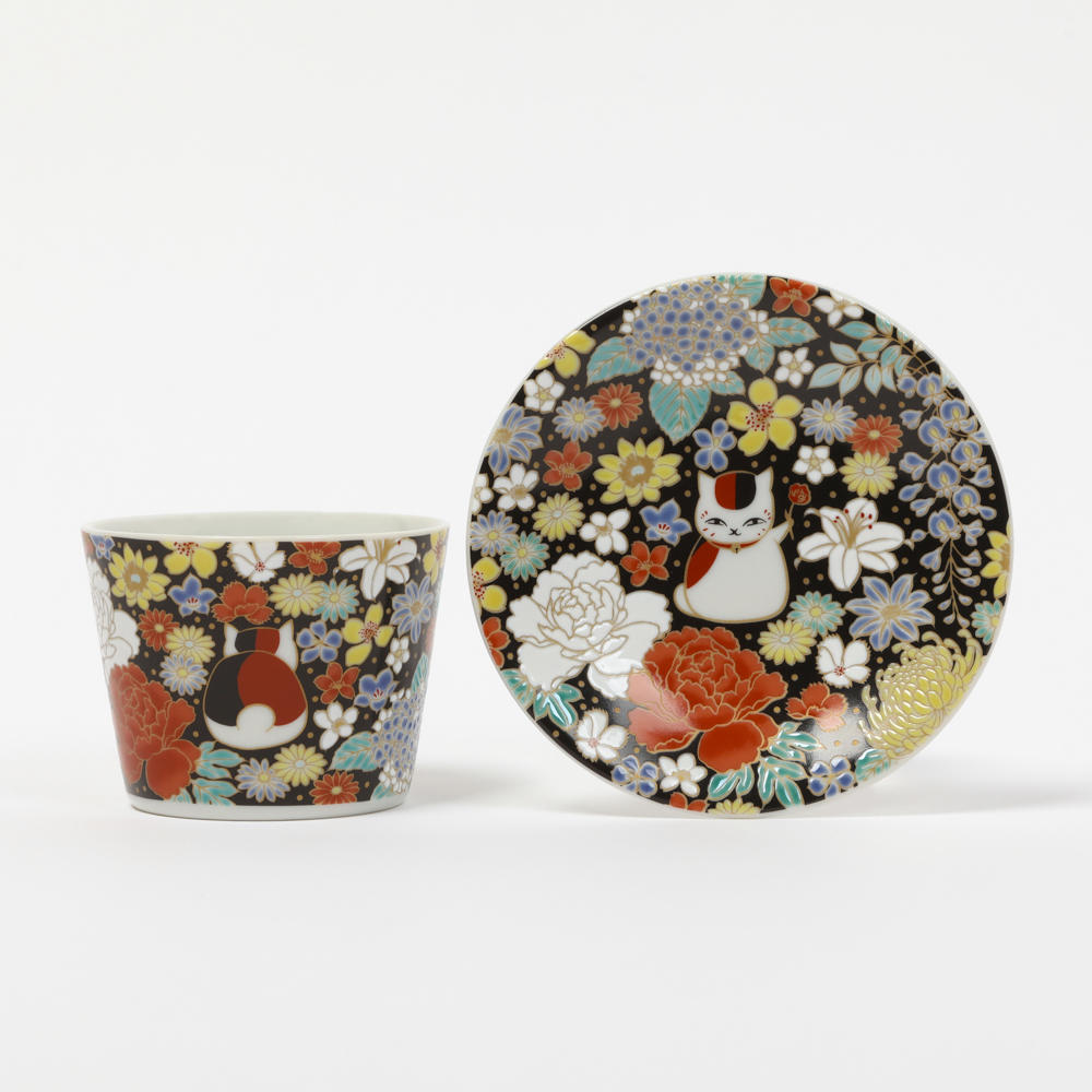 [IP] [Now accepting reservations] Natsume&#39;s Book of Friends Kutani ware cup and small plate set Hanazumi