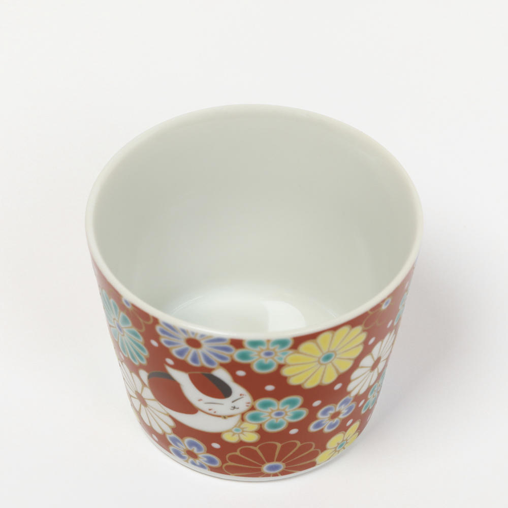 [IP] [Now accepting reservations] Natsume&#39;s Book of Friends Kutani ware cup and small plate set with plum and chrysanthemum pattern