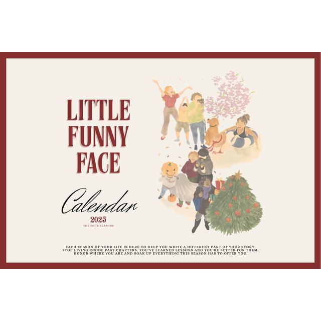 2025 卓上カレンダー【Christmas 2024】LITTLE FUNNY FACE HOLIDAY GIFT SHOP