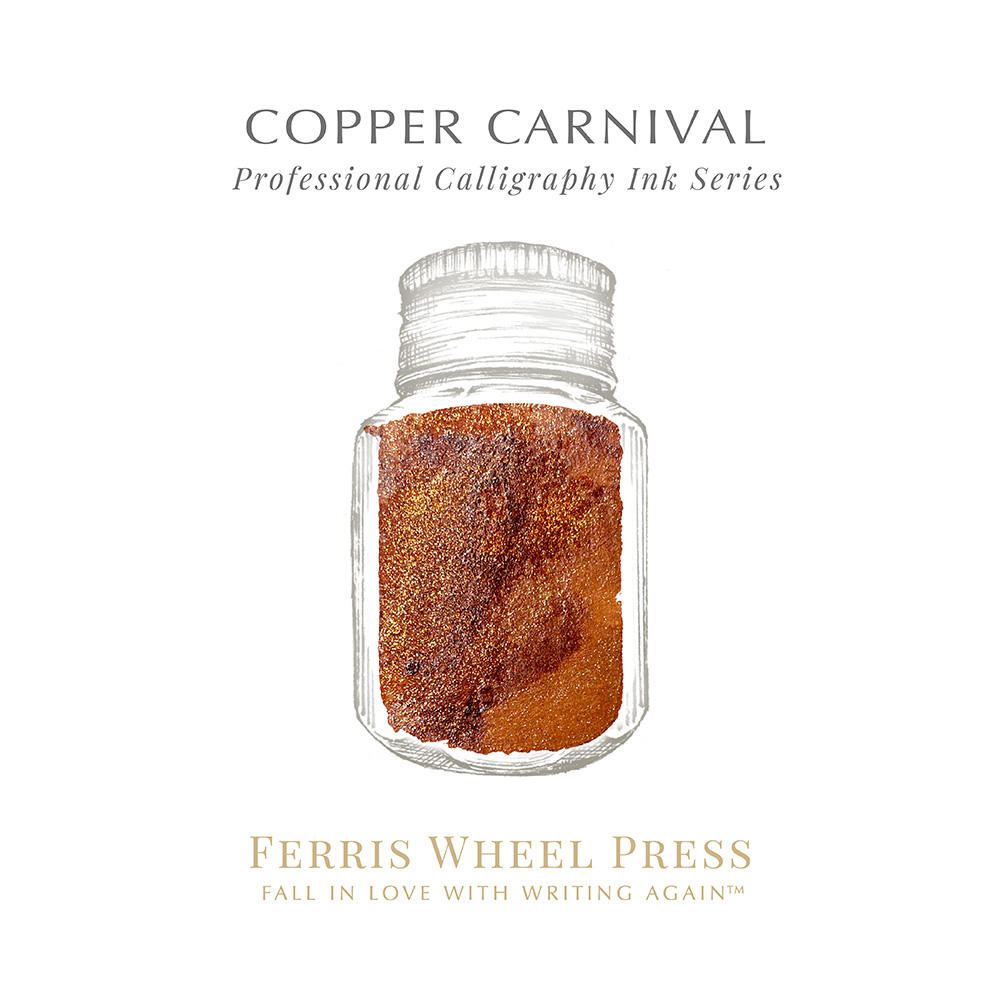 [28ml] Ferris Wheel Press Fanciful Events Collection (pigment ink) Copper Carnival Ferris Calligraphy Ink