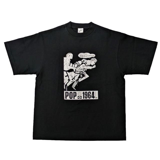 [Tadanori Yokoo] T-shirt "TOP with POP" (black)