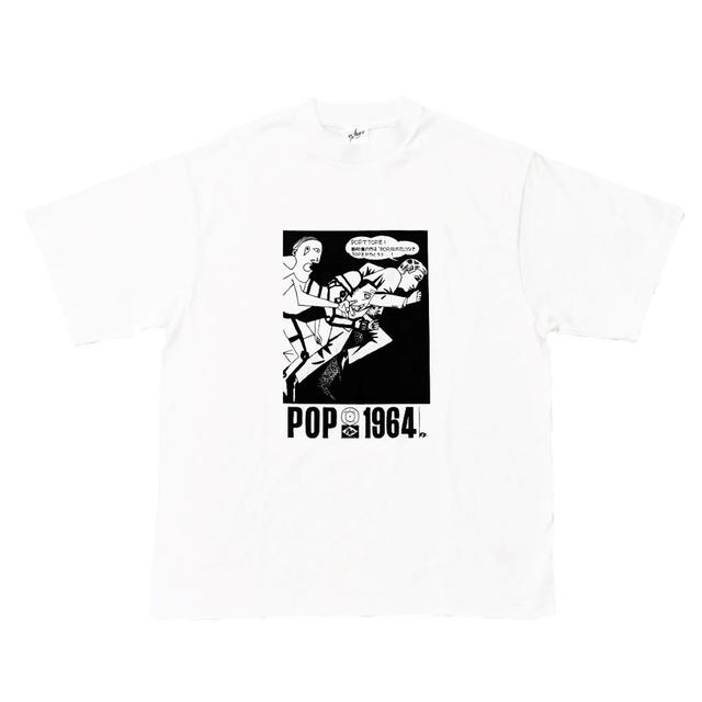 [Tadanori Yokoo] T-shirt "TOP with POP" (white)