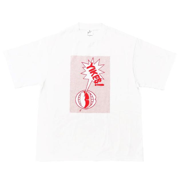 [Tadanori Yokoo] T-shirt "YIKES!" (white)