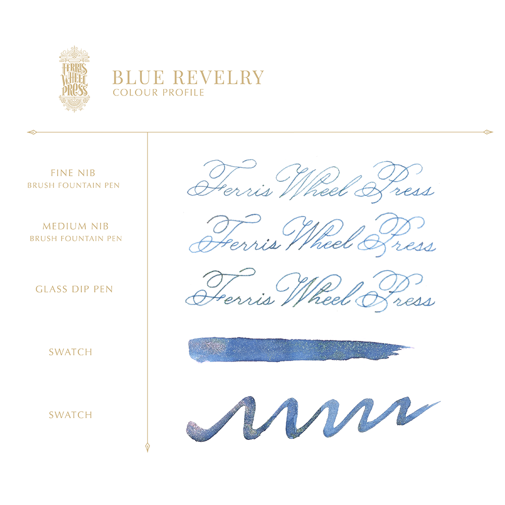 【予約：38ml】Ferris Wheel Press　Blue Revelry　フェリス インク　※2月中旬～下旬頃発送予定