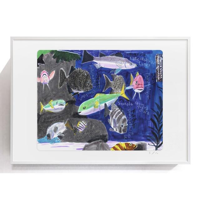 [Takeuma Sketch Reproduction Framed/Sheet 56] Nagoya Port Public Aquarium *Scheduled to be shipped in mid-April