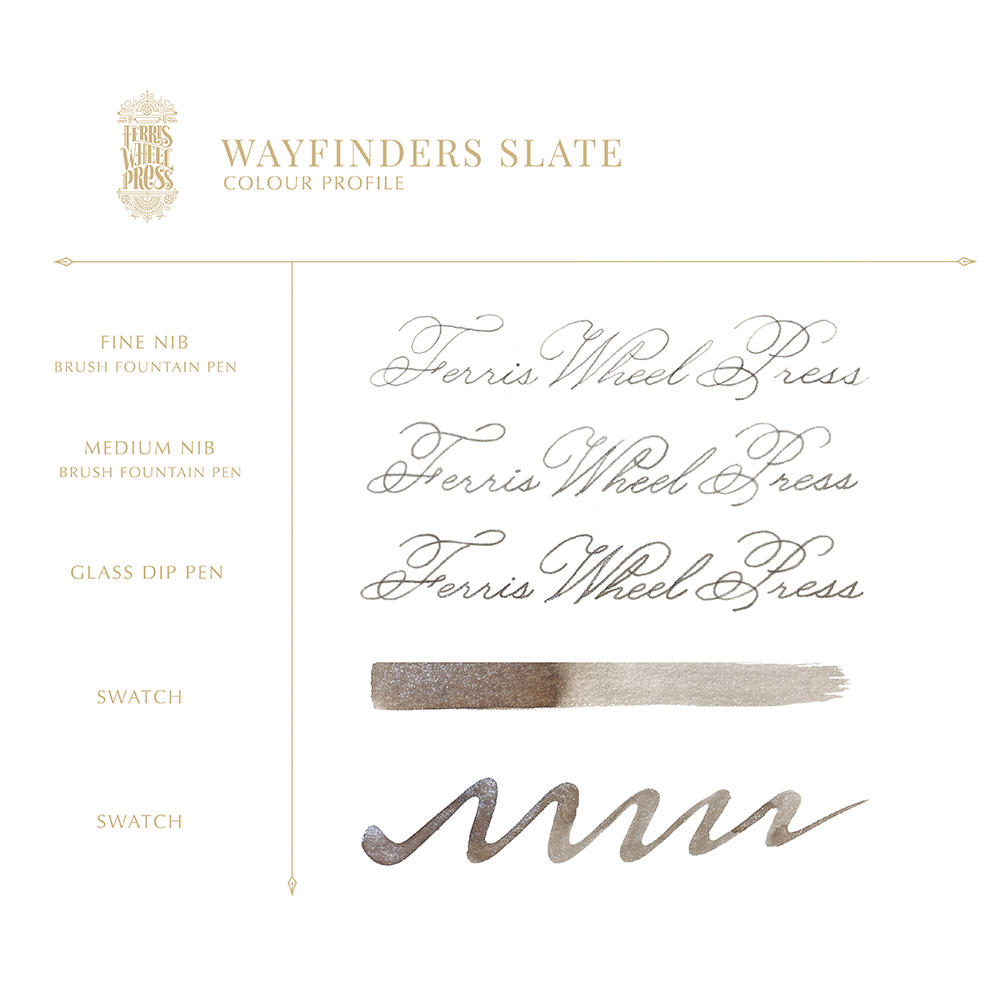 【予約：38ml】Ferris Wheel Press　Wayfinders Slate　フェリス インク　※3月上旬～中旬頃発送予定